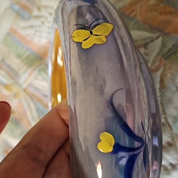 Vintage 1950s lustreware planter plate, made in Japan - Picture 4 of 7